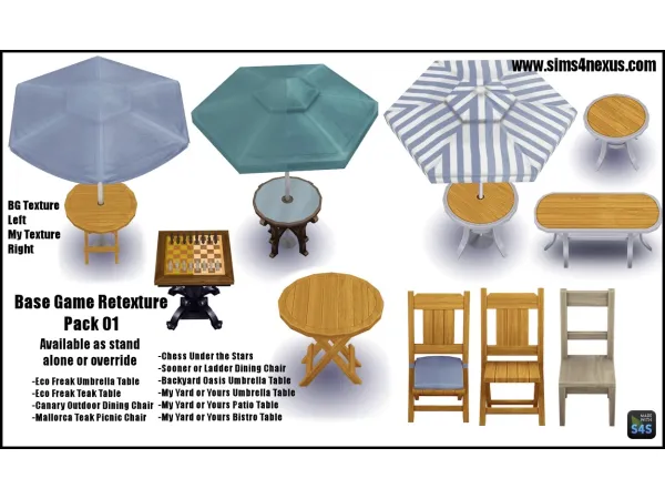 Maxis Match Base Game Retexture Pack 01 - The Sims 4 Custom Content