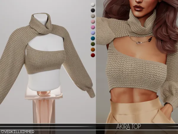 Alpha Akira top - The Sims 4 Custom Content