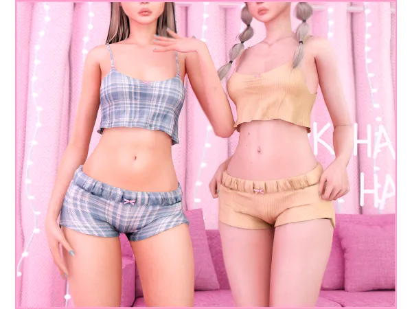 Alpha Cute Pajamas set by Unknown66irl - The Sims 4 Custom Content