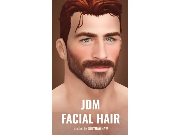 Mix JDM Facial Hair by Golyhawhaw - The Sims 4 Custom Content