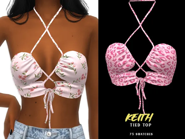 Alpha Keith Tied Top - The Sims 4 Custom Content