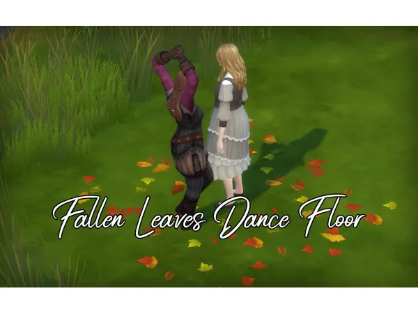Maxis Match Fallen Leaves Dance Floor by Naunakht - The Sims 4 Custom Content