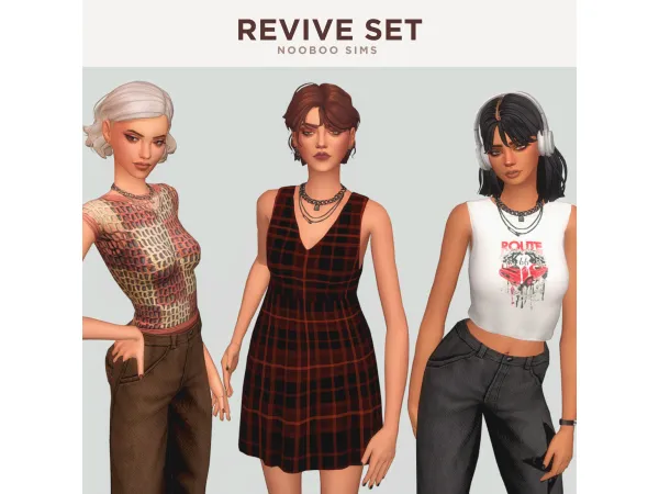 Maxis Match REVIVE SET by NOOBOO - The Sims 4 Custom Content