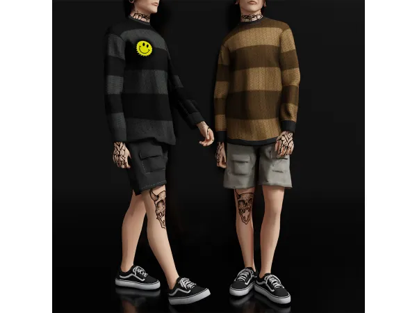 Alpha SMILING SOUT OUTFIT - The Sims 4 Custom Content