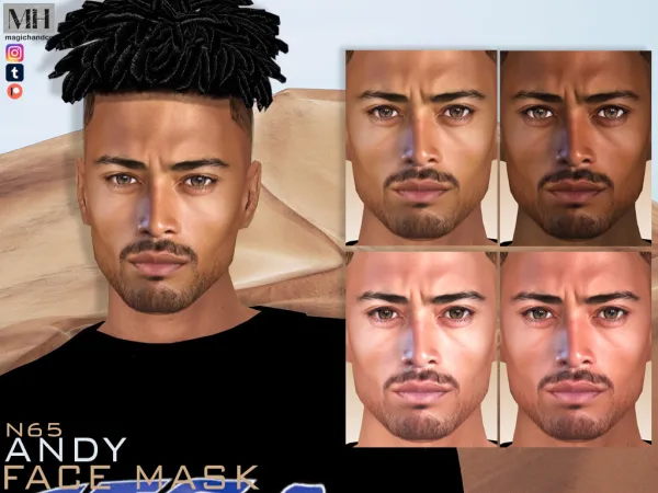 Alpha Andy Face Mask N65 - The Sims 4 Custom Content