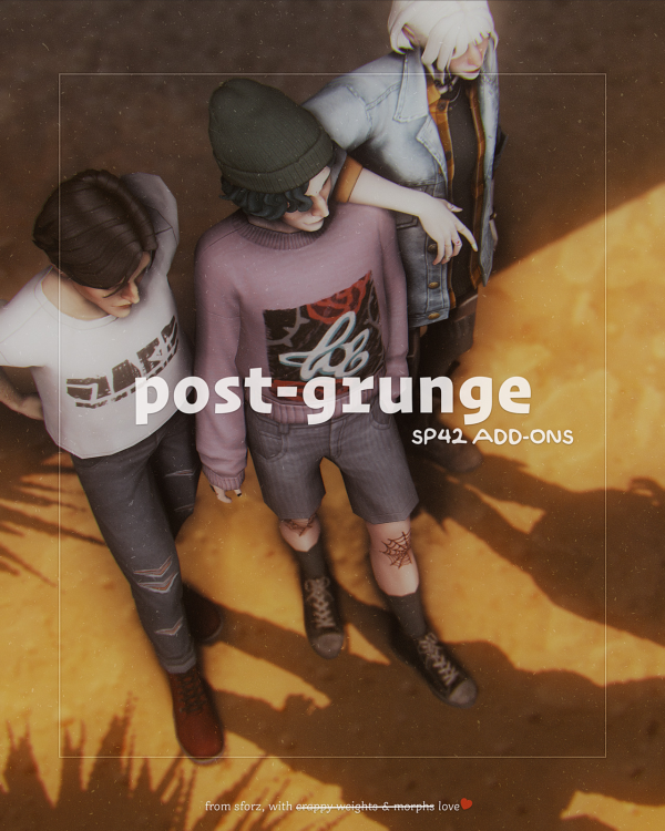 Maxis Match post grunge grunge kit add ons by simsfinds - The Sims 4 Custom Content
