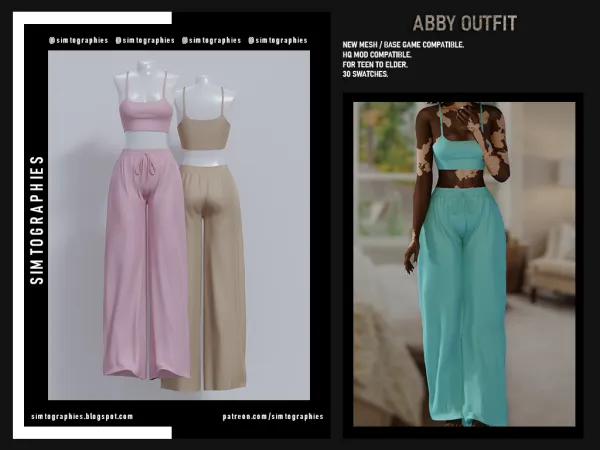 Alpha Abby Outfit - The Sims 4 Custom Content