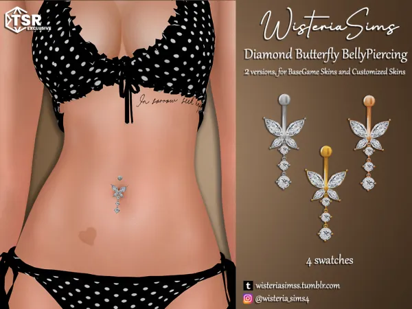 Alpha NEW BELLYPIERCINGS FOR YOUR SIMS - The Sims 4 Custom Content