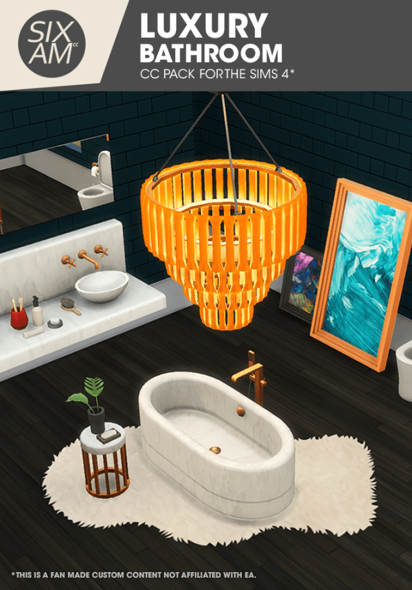 Maxis Match Lux Bathroom Pack by simsfinds - The Sims 4 Custom Content