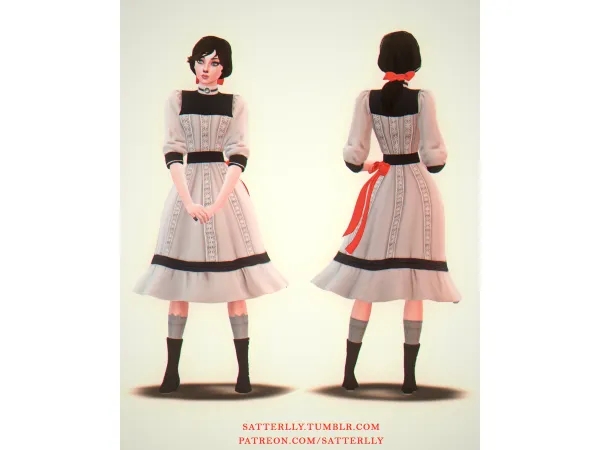 Maxis Match BioShock Infinite Elizabeth Outfit (Young) by satterlly - The Sims 4 Custom Content