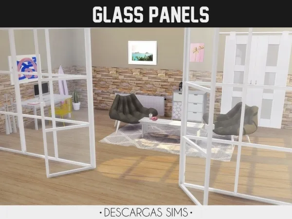 Alpha Glass Panels (Decor) - The Sims 4 Custom Content