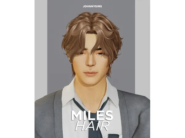 Maxis Match Miles Hair by JohnnySims - The Sims 4 Custom Content
