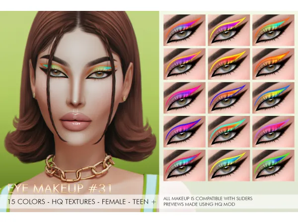 Alpha SUNNI MAKEUP SET by Jul_Haos - The Sims 4 Custom Content