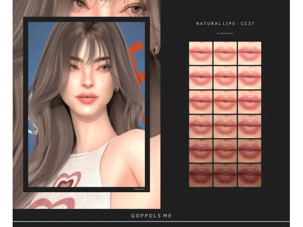 Alpha GPME GOLD Natural Lips CC27 by GoppolsMe - The Sims 4 Custom Content