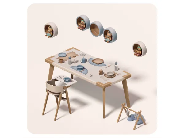 Mix Baby Set Part 1 by Aira - The Sims 4 Custom Content