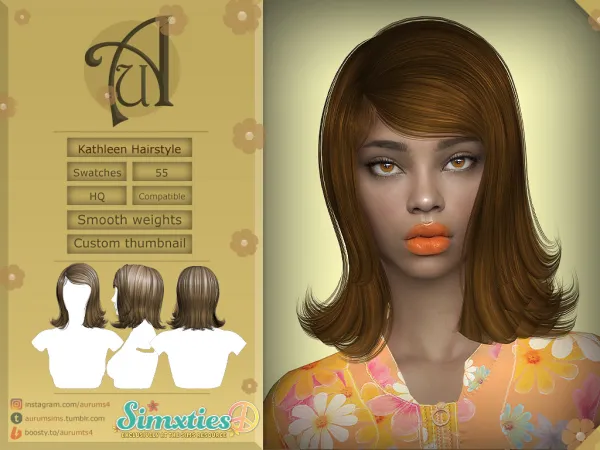 Alpha SIMXTIES COLLAB ON THE SIMS RESOURCE HAIRSTYLES - The Sims 4 Custom Content