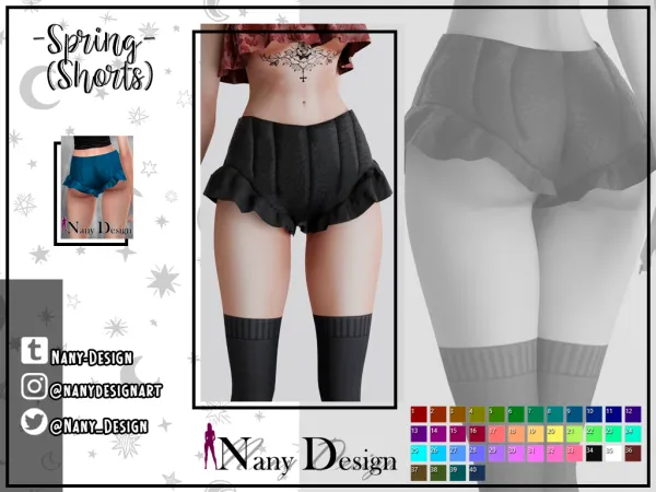 Alpha Spring (Shorts) by Nany Design - The Sims 4 Custom Content