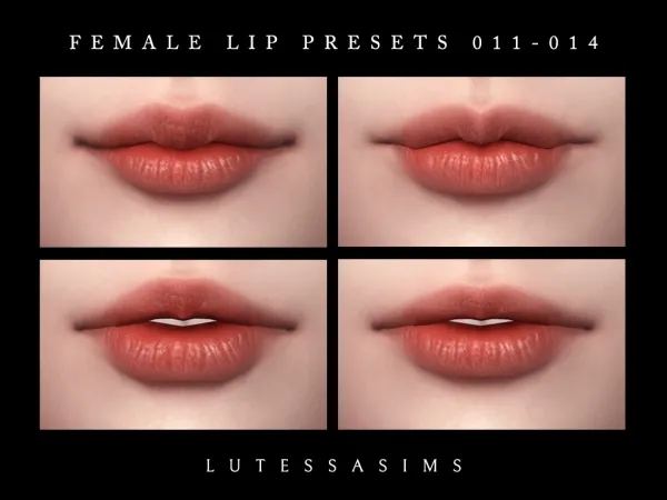 Alpha female lip presets 011 014 - The Sims 4 Custom Content