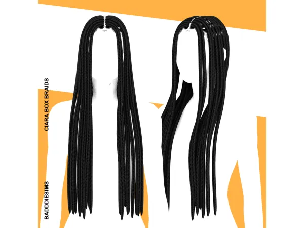 Mix CIARA BOX BRAIDS by BADDDIESIMS - The Sims 4 Custom Content