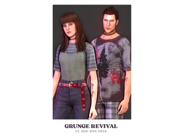 Maxis Match Grunge Revival Add Ons by AdrienPastel - The Sims 4 Custom Content