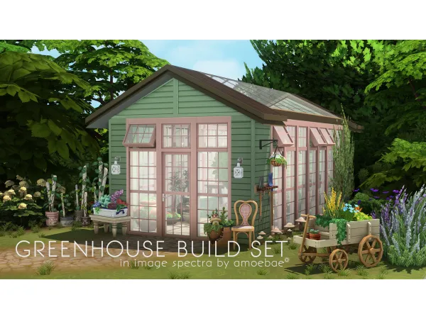 Maxis Match GREENHOUSE BUILD SET in Image Spectra by amoebae - The Sims 4 Custom Content