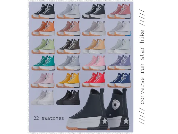 Alpha Converse Run Star Hike by NoobChan - The Sims 4 Custom Content