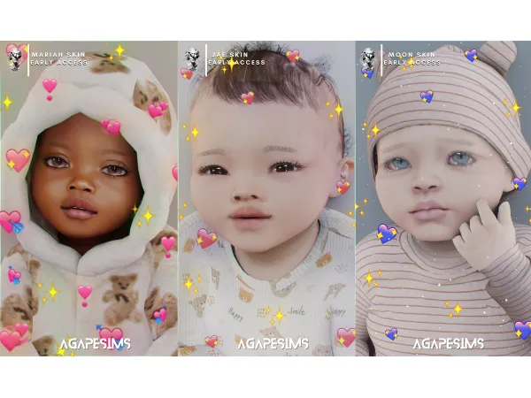 Alpha Mariah Jae and Moon Skin by Agape Sim - The Sims 4 Custom Content