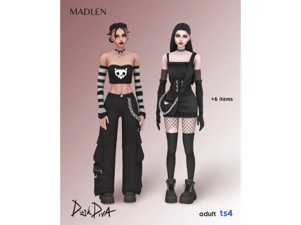 Maxis Match Dusk Diva Collection by Madlen - The Sims 4 Custom Content