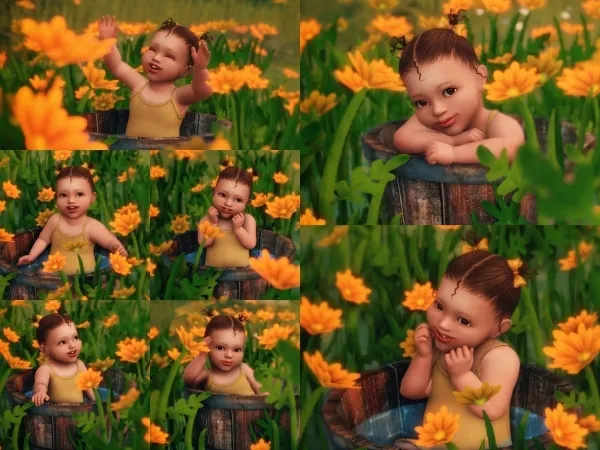 Mix Outdoor Bath Pose Pack - The Sims 4 Custom Content