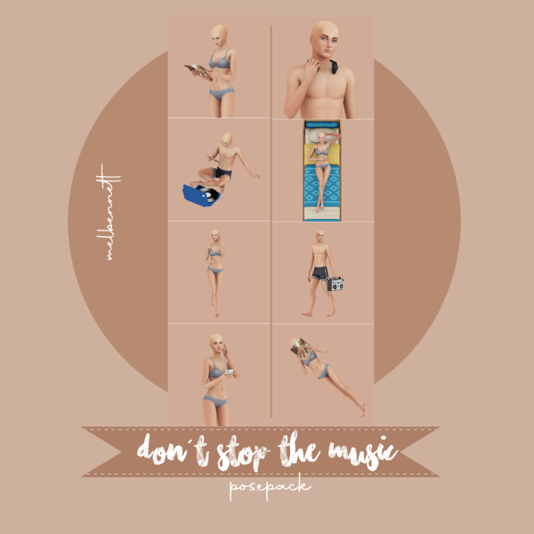 Mix Dont Stop the Music Posepack by melbennett - The Sims 4 Custom Content