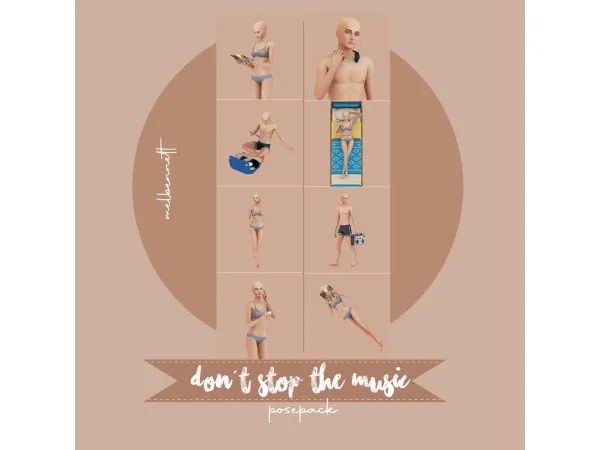 Mix Dont Stop the Music Posepack - The Sims 4 Custom Content