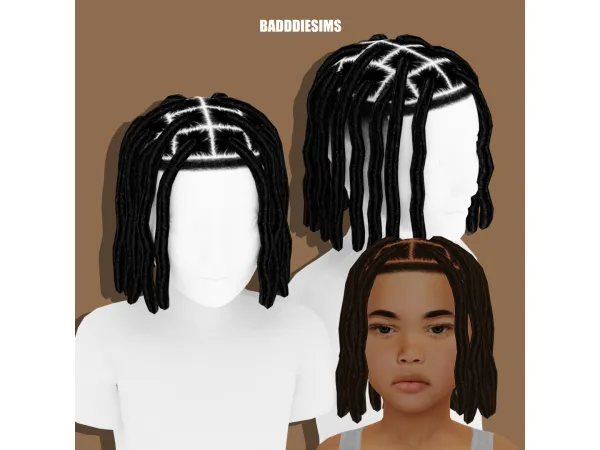 Mix ISIAH LOCS CHILD VERSION by BADDDIESIMS - The Sims 4 Custom Content