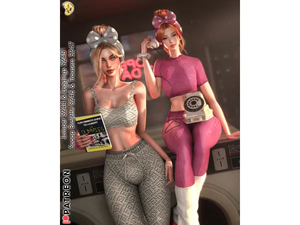 Alpha Jumper S244 Leggings S245 Scoop Bralette S246 Trousers S247 UPDATE by turksimmer - The Sims 4 Custom Content