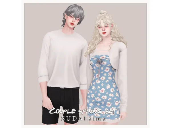 Alpha [sudal] Couple spring set sims by sudal - The Sims 4 Custom Content