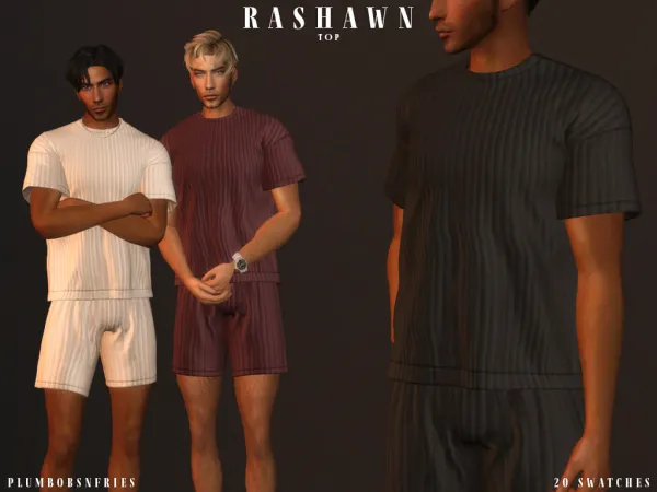 Alpha RASHAWN top by ali - The Sims 4 Custom Content