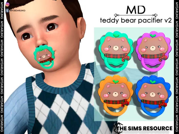 Alpha baby pacifier set - The Sims 4 Custom Content