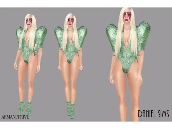 Alpha Lady Gaga in Armani - The Sims 4 Custom Content