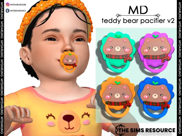 Alpha baby pacifier set - The Sims 4 Custom Content