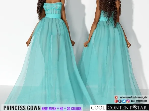 Alpha Princess Gown cool_content_star - The Sims 4 Custom Content