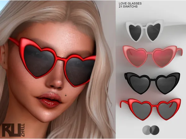 Alpha Love Glasses - The Sims 4 Custom Content
