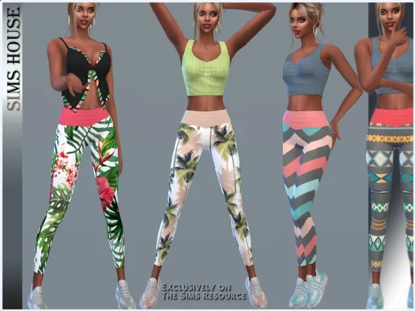 Mix FITNESS AND YOGA LEGGINGS - The Sims 4 Custom Content