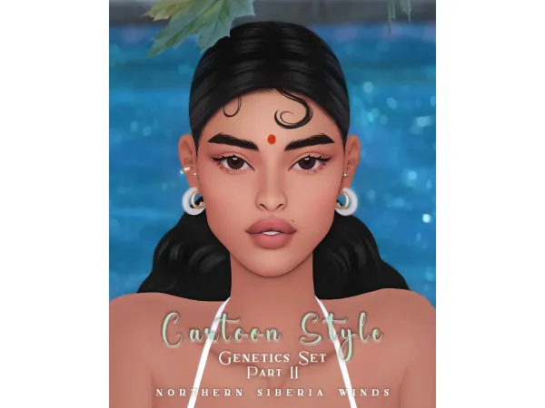 Maxis Match Cartoon Style Genetics Set Part 2 by northern siberia winds - The Sims 4 Custom Content
