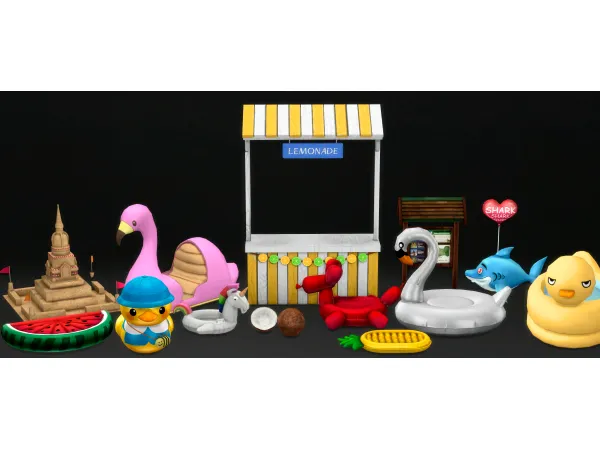 Maxis Match FUN CLUTTER (15 ITEMS) by Jennifer Jennisims - The Sims 4 Custom Content