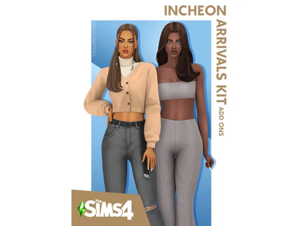 Maxis Match Incheon Arrivals Kit Add Ons by simcelebrity00 - The Sims 4 Custom Content