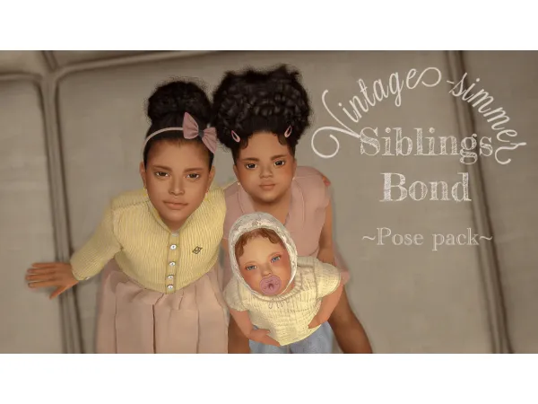 Maxis Match Siblings Bond Summer Bonnet - The Sims 4 Custom Content