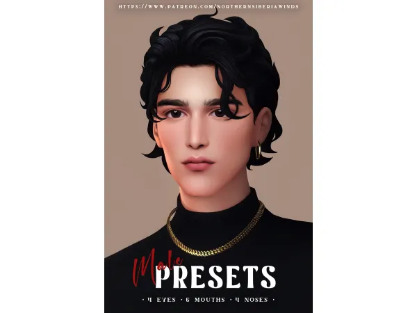 Mix MALE PRESETS FACE COLLECTION by northern siberia winds - The Sims 4 Custom Content