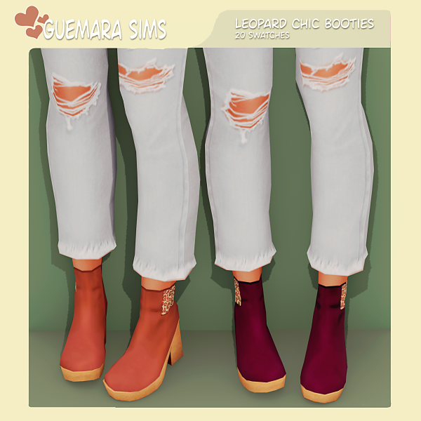 Maxis Match Leopard Chic Booties (Public now) by simsfinds - The Sims 4 Custom Content