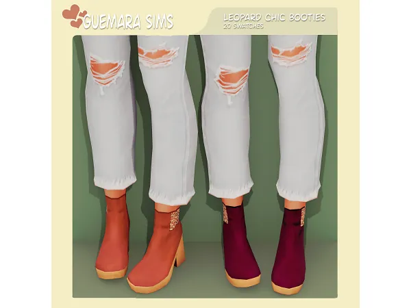 Maxis Match Leopard Chic Booties (Public now) by Guemara - The Sims 4 Custom Content