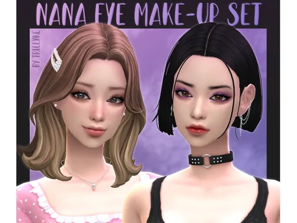 Maxis Match NANA Eye Make Up Set by Trillyke - The Sims 4 Custom Content