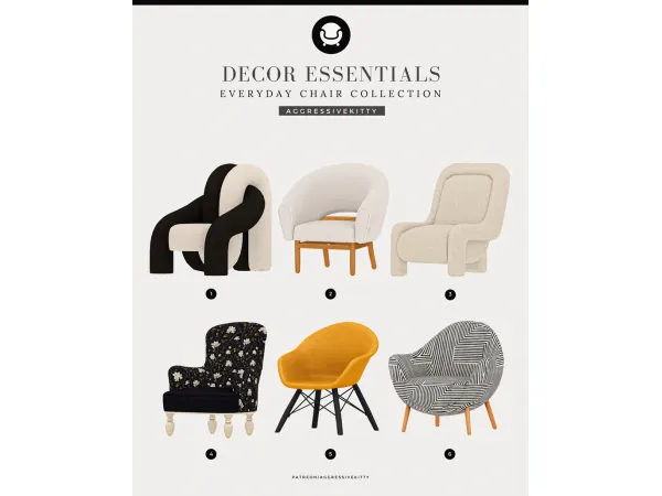 Alpha DESIGN ESSENTIALS l MODERN CHAIR COLLECTION - The Sims 4 Custom Content